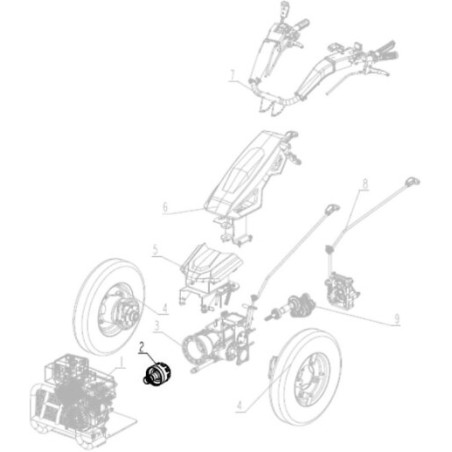 Embrayage pour porte outils bulldog d1300 / 900 réf 515933GD-P3-3 pièces pour porte-outils