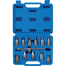 Kit de clés universelles pour bouchons de vidange 12 pcs 3/8 pouce / 8 - 17 mm marque SILVERLINE 2