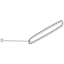 Chaîne 250 mm référence 7910700704 d'élageuse Woodstar et Scheppach 2
