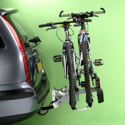 Porte velo inclinable en acier sur boule d'attelage pour 2 vélos 2