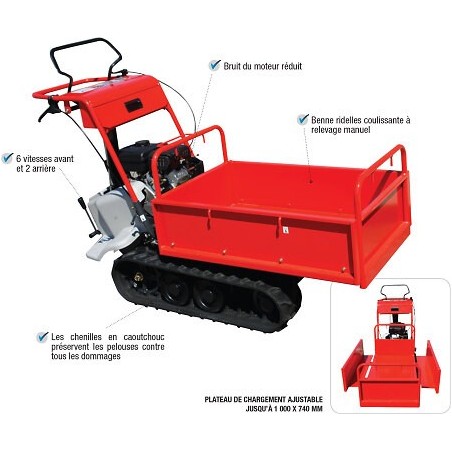 Mini transporteur avec benne à ridelles IMER BP31