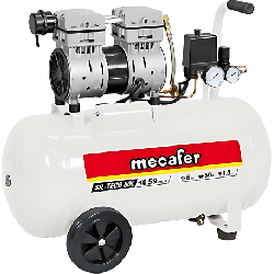 Compresseur silent tech 59 dB Mecafer 425543 sans huile 50 litres