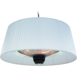 Lustre design blanc chauffage radiant 1800 Watts pour 10m2