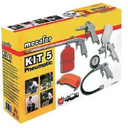 Kit 5 accessoires outils pneumatiques pour compresseur