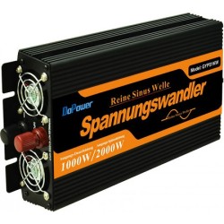 Onduleur pure sinus 1000W 12/230 Volt télécommande