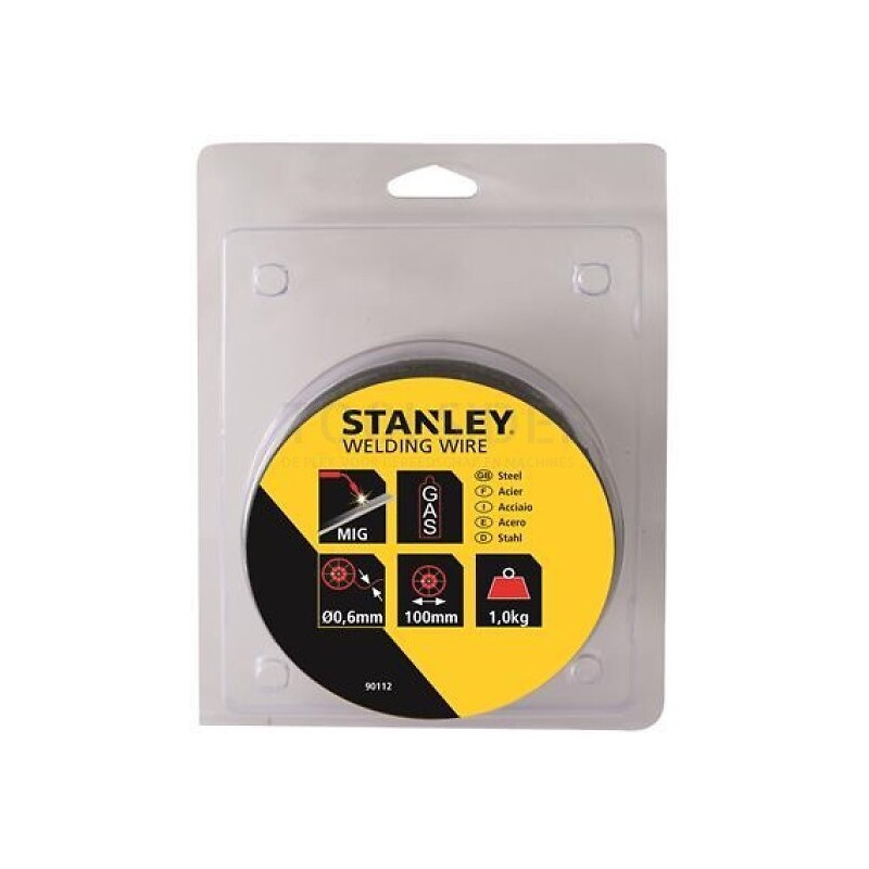 Bobine fil acier soudure MIG 0,6mm Stanley pas cher