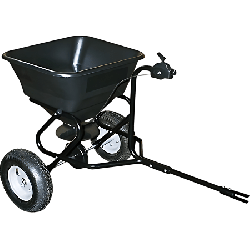 Epandeur 30 kg avec roues gonflables et attache tracteur tondeuse marque référence 50144 epandeurs tractés sur