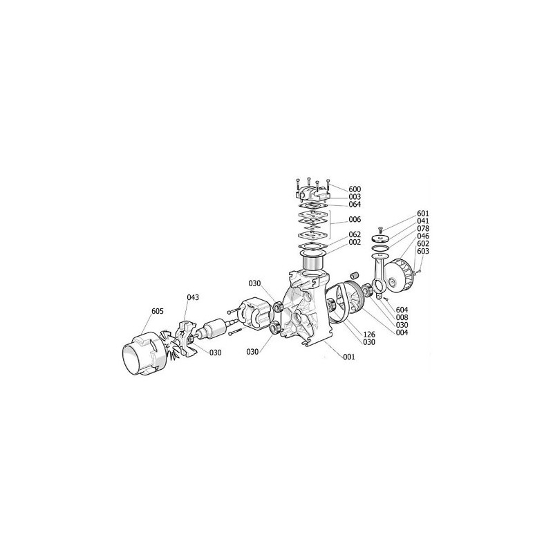 Moteur tete ol295 rechange 9416988 compresseur Mecafer 425100