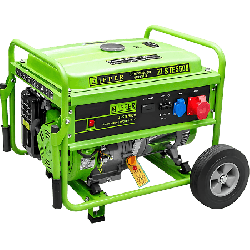 Groupe électrogène essence 5000w de 420 cc idéal pour les chantiers en mono et triphasé Zipper référence ZI-STE5500 groupes élec