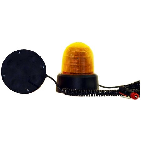Gyrophare orange a LED, fixation magnétique, 12 et 24 V