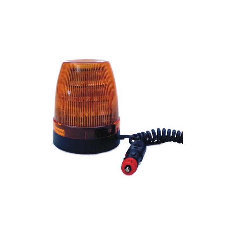 Gyrophare LED orange avec pied magnétique, 12 et 24 V