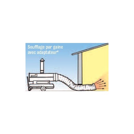 Gaine de soufflage avec raccord pour fixation et collier diamètre 350 mm