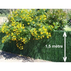 Haie végétale artificielle 110 brins vert pin, 1 rouleau de 3 m x 1.5 m