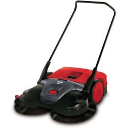 Balayeuse manuelle professionnelle avec système turbo et bac de 50 L