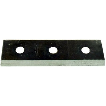 Couteau lame de rechange 3 trous 195x55 mm pour broyeur de végétaux thermique réf R10000662