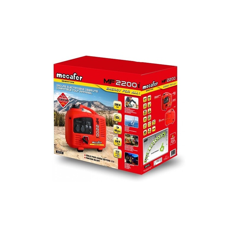 Groupe électrogène MECAFER silencieux portable 2200W