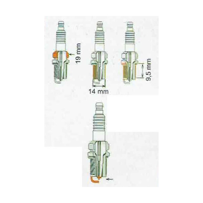 Bougie d'allumage adaptable rcj6y / bpmr7a pièce n° 17263254