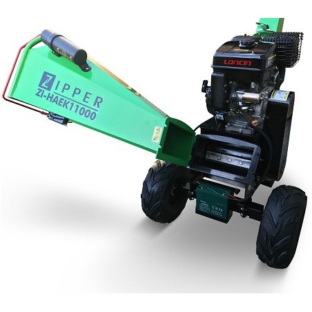 Broyeur de végétaux pro puissant 15 cv 420 cm3 démarrage électrique marque Zipper référence ZI-HAEK11000