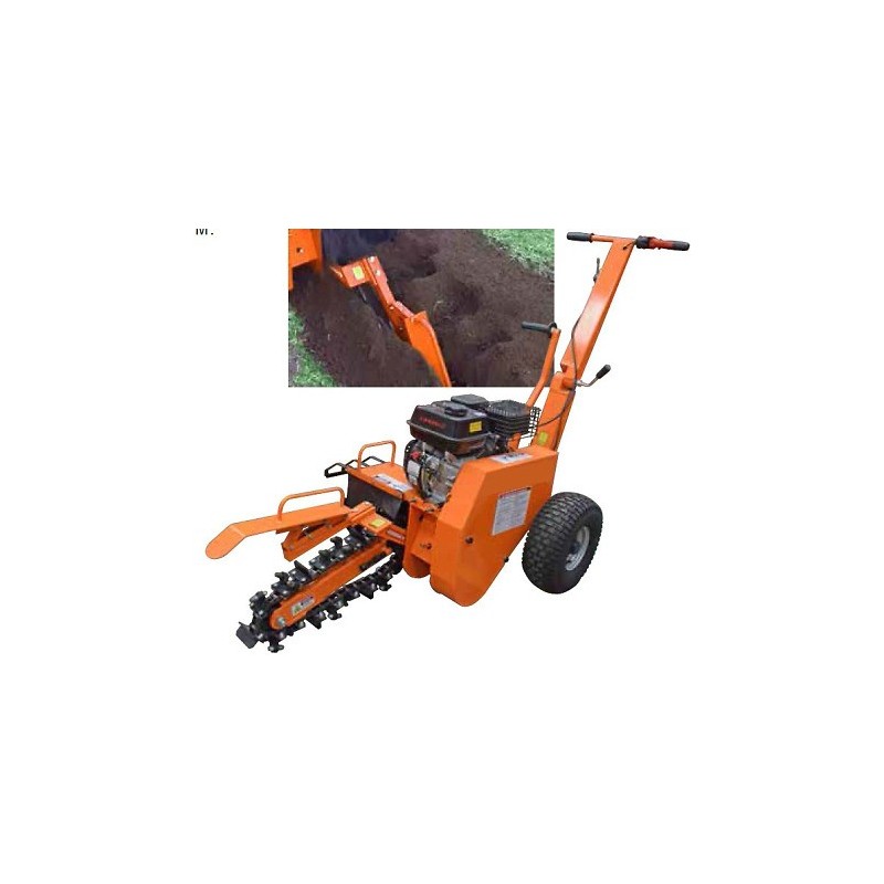 Trancheuse de sol 10cm moteur thermique 7cv 212cc Loncin