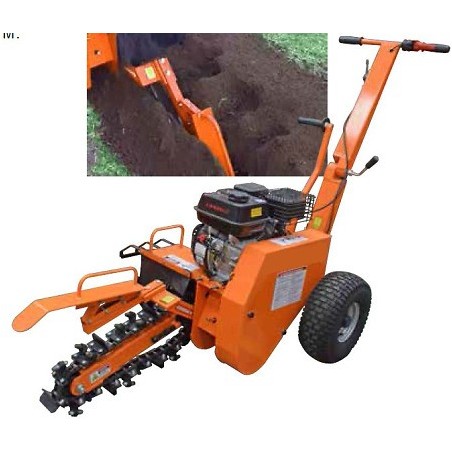 Trancheuse de sol 10cm moteur thermique 7cv 212cc Loncin
