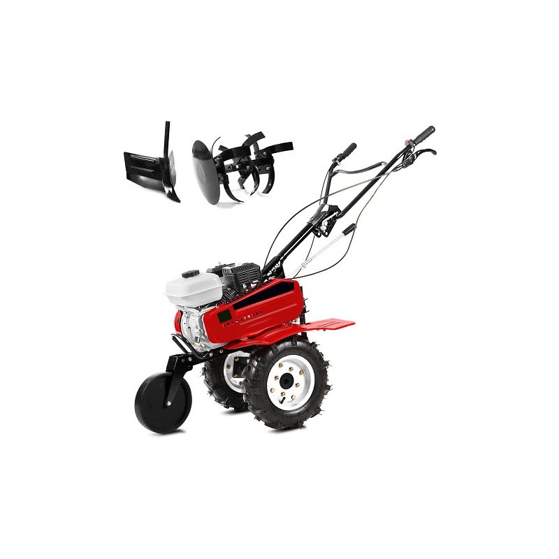 Motoculteur 7 cv 208 cc avec soc buttoir et roues pneumatiques GTC300X sur