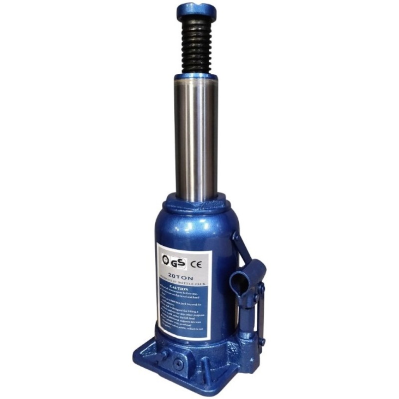 Cric bouteille hydraulique 20 tonnes avec valve de sécurité