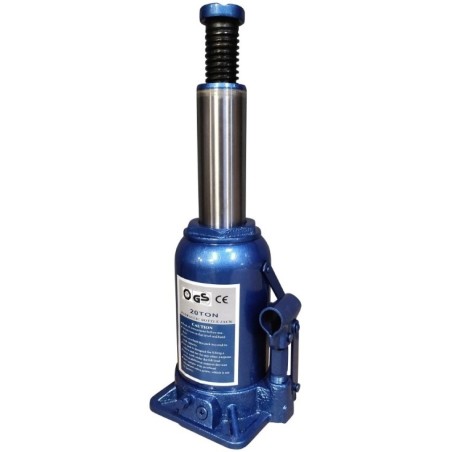 Cric bouteille hydraulique 20 tonnes avec valve de sécurité