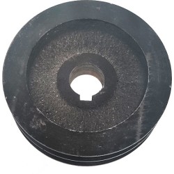 Poulie rotor double gorge diamètre 137mm axe 30mm broyeur végétaux 15cv 2