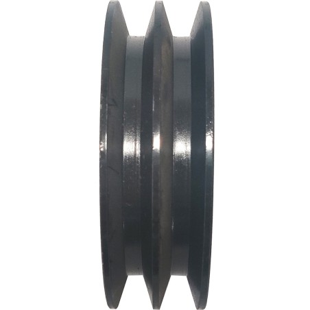 Poulie rotor double gorge diamètre 137mm axe 30mm broyeur végétaux 15cv