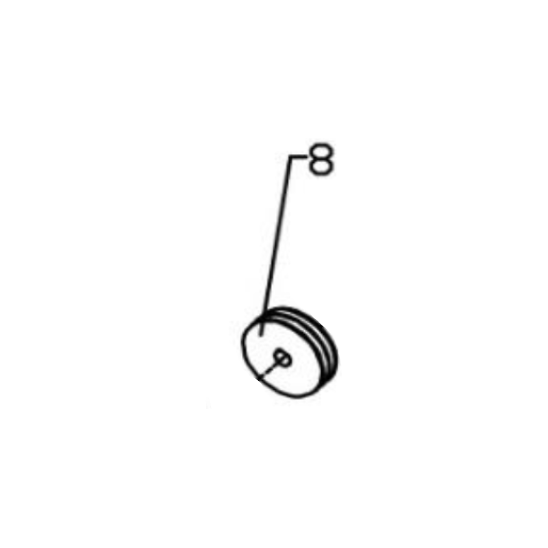 Poulie rotor double gorge diamètre 137mm axe 30mm broyeur végétaux 15cv