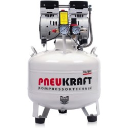 Compresseur d'air 35 litres 750w peu bruyant et sans entretien marque Pneukraft référence PAC035P0750SDD-EU compresseurs silenci