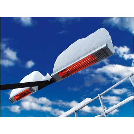 Chauffage radiant 2000 W gris télécommande bluetooth