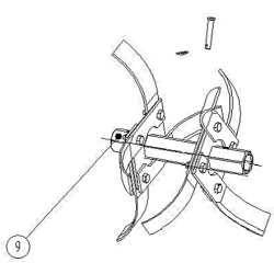 Support de cylindre Garland réf 79111-T75A-0001 de motobineuse