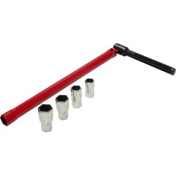 Clef à robinet 13mm pour plombier avec 4 embouts