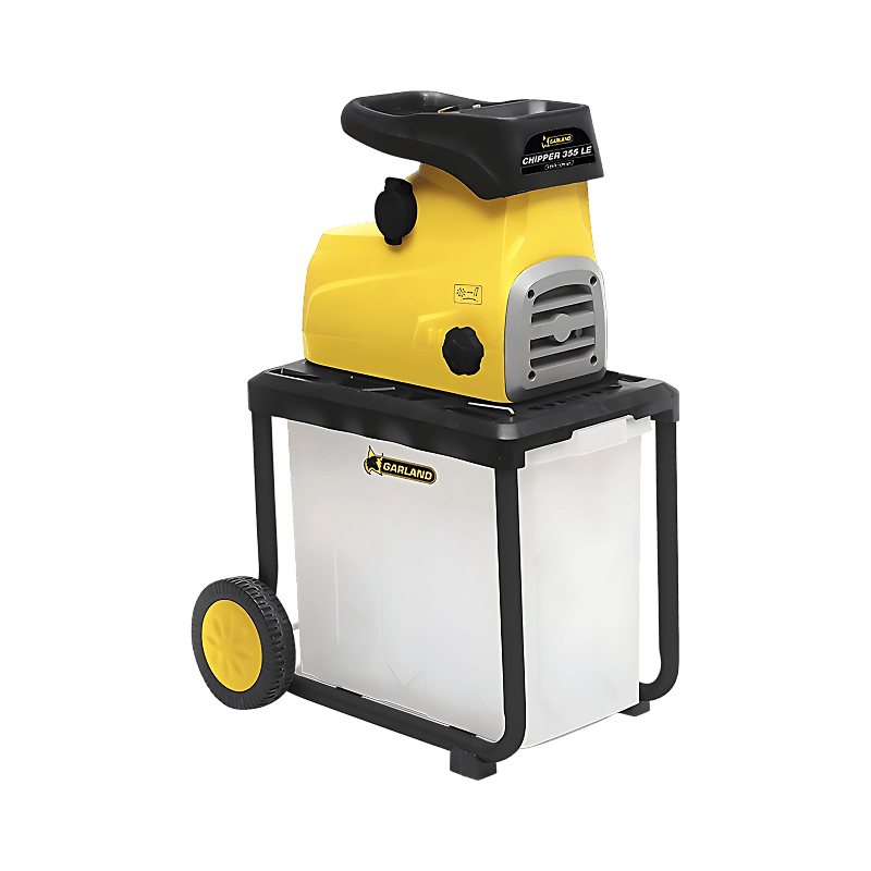 Broyeur électrique de végétaux silencieux 2800 watts max 45mm avec bac de récupération Garland ref 60EL-0020