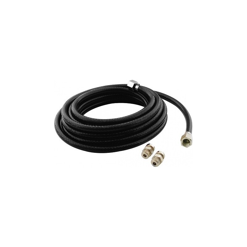 Tuyau air comprimé 10 mètres PVC noir 8x13 sortie 3/8f mecafer
