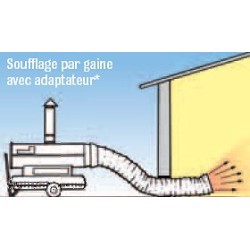 Gaine de soufflage avec raccord pour fixation et collier diamètre 400 mm 2