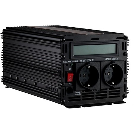 Onduleur pure sinus 1000W 12/230 Volt LCD télécommande