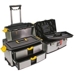 Servante d'atelier en acier inoxydable 3 compartiments - 570 x 354 x 830 mm référence OTBA4 boites et caisses à outils 2